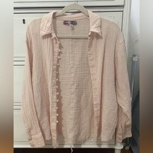 Light pink button up shirt urban outfitters